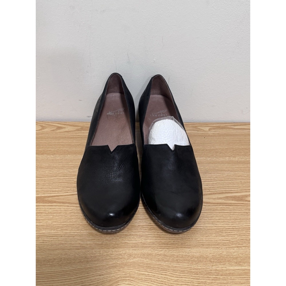DANSKO LILIANA Burnished Teak Leather Wedge Shoe Pump Slip On 39 women 8.5 - 9 - Picture 5 of 9